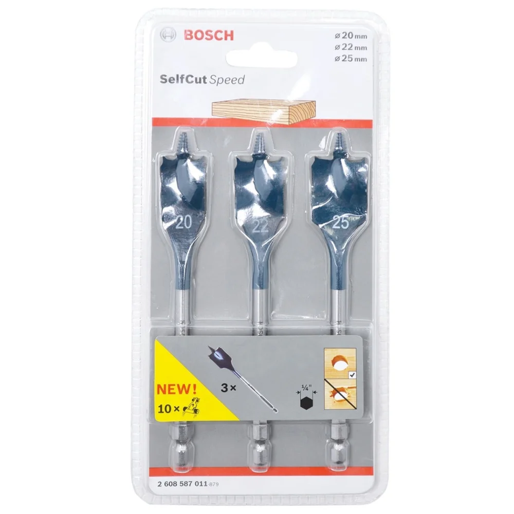 Jogo de 3 Brocas Self Cut Speed Bosch
