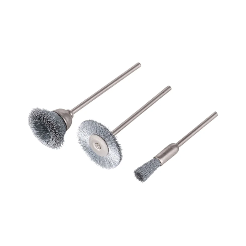 Jogo de 3 Mini Escovas Haste de 235mm 211400 Wolfcraft
