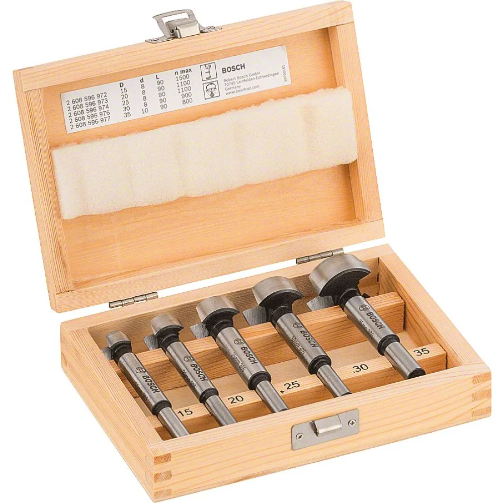 Jogo de 5 Brocas Forstner Bosch