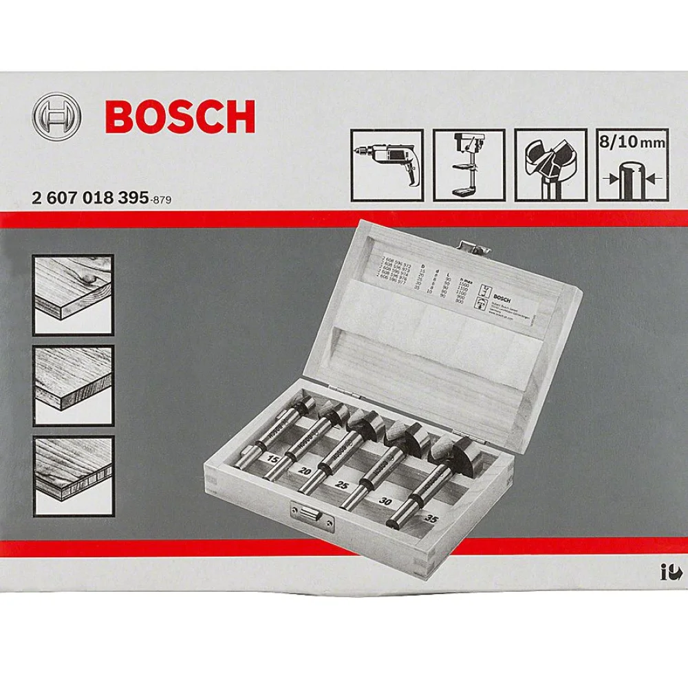 Jogo de 5 Brocas Forstner Bosch