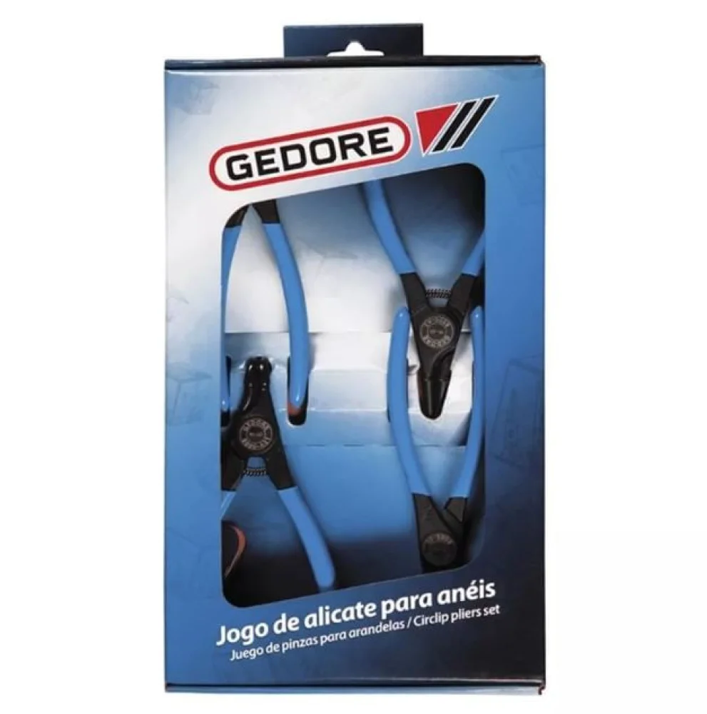 Jogo de Alicates para Anéis com 4 Peç C8000A-J4 Gedore