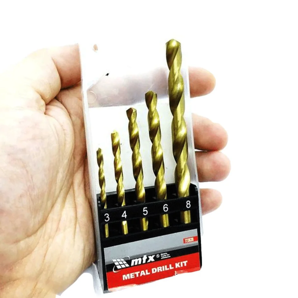 Jogo de Brocas para Metal 3 à 8mm 723839 MTX 5 Peç