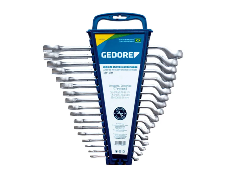 Jogo de Chave Combinada 6 à 22mm 17 peças 1B-17M 2604 Gedore