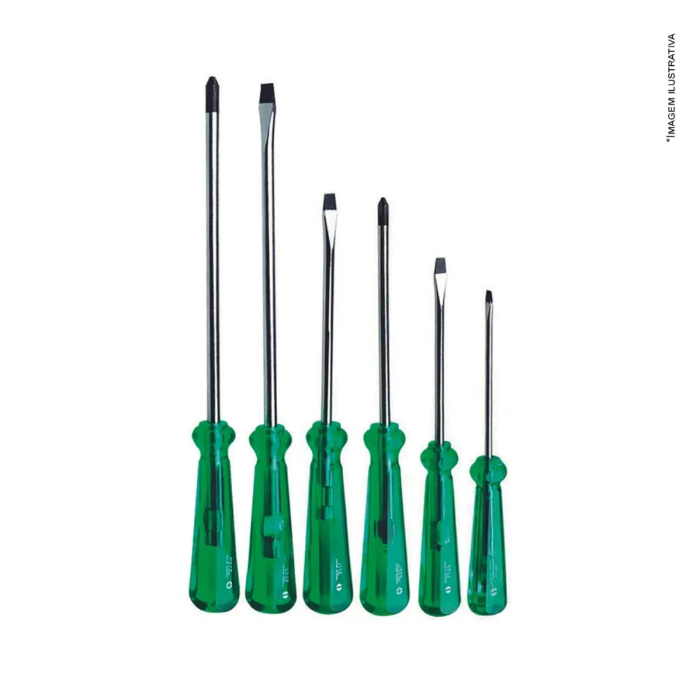 Jogo de Chave De Fenda e Philips 398.0002