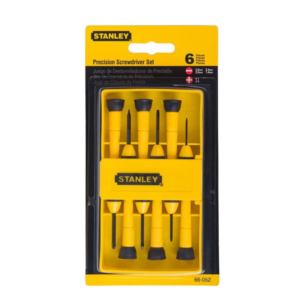 Jogo de Chave Fenda/Phillips de Precisão 6 Peç - 66-052 - Stanley Jogo de Chave Fenda/Phillips de Precisão 6 Peç - 66-052 - Stanley