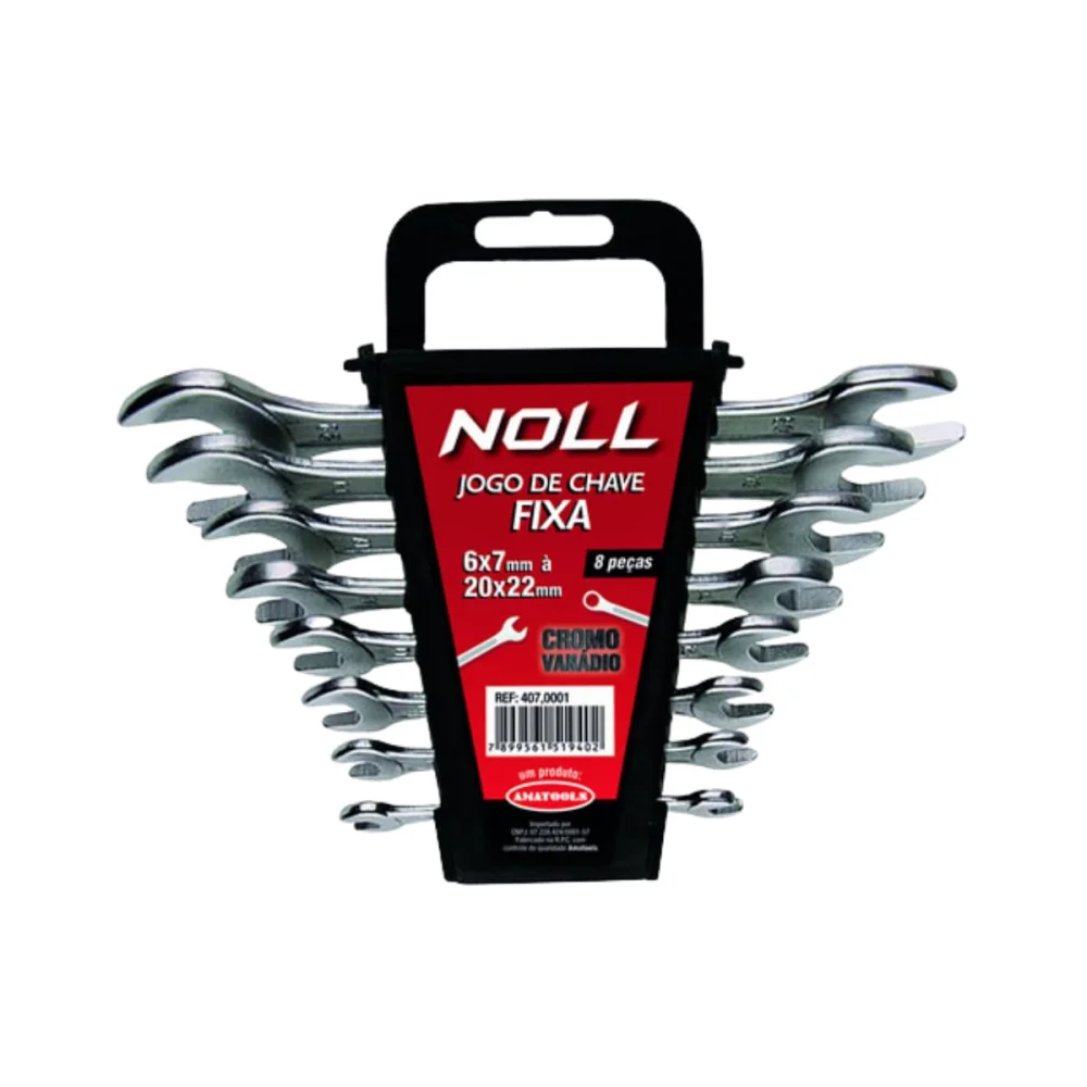 Jogo de Chave Fixa 6 a 22mm 8 Peç