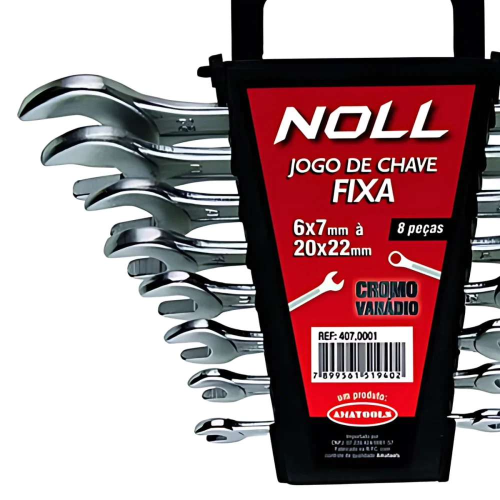 Jogo de Chave Fixa 6 a 22mm 8 Peç