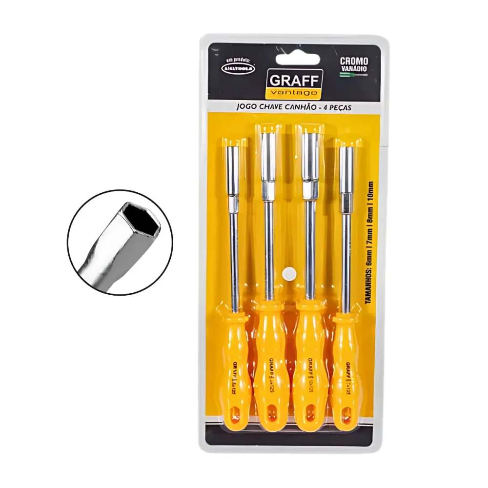 Jogo de Chaves Canhão 4 Peç Graff Vantage