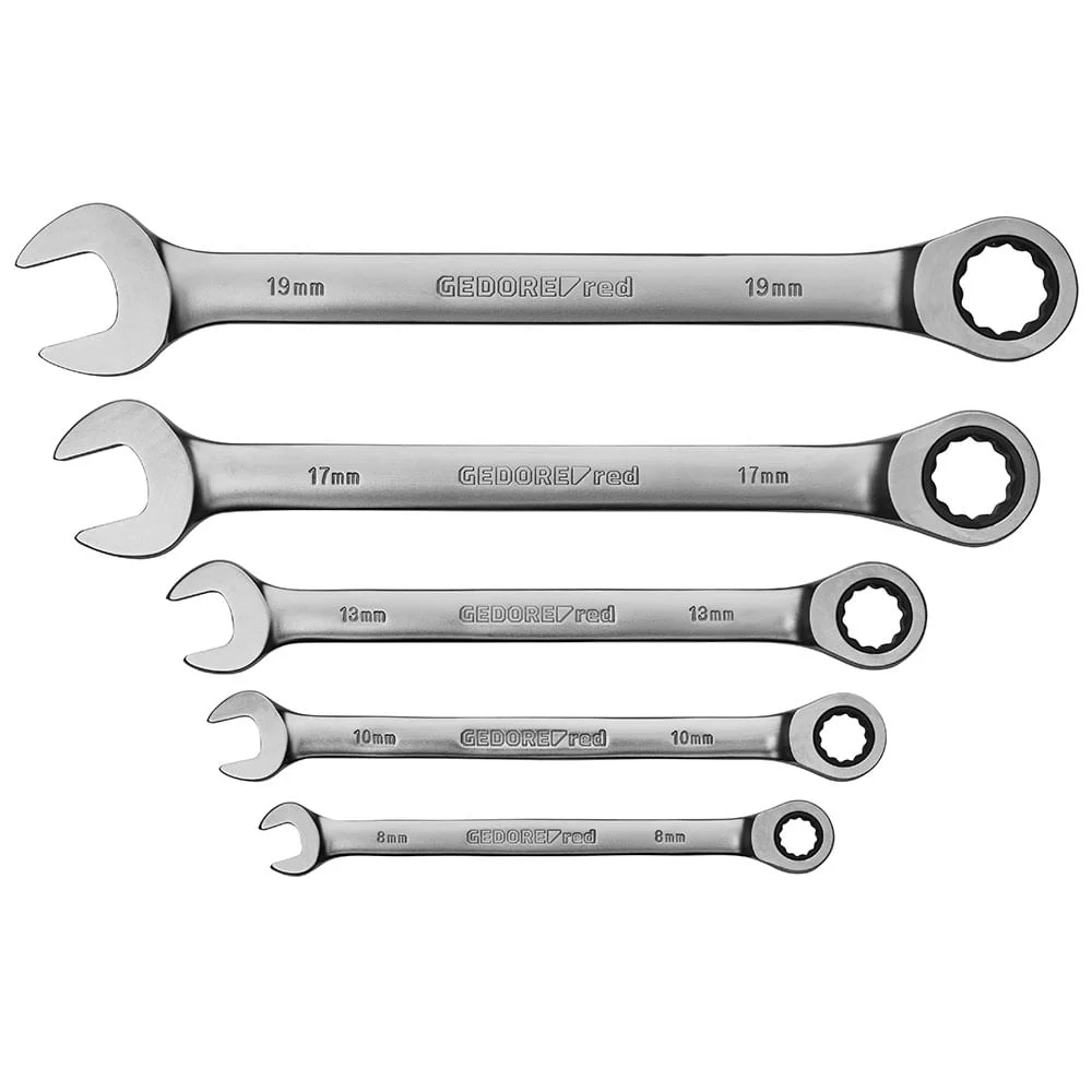 Jogo de Chaves Combinada com Catraca 8 a 19 mm 3300849 Gedore 5 Peç