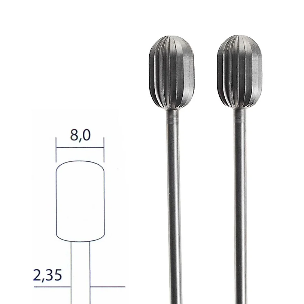 Jogo de Fresas Cilíndricas em Tungstênio 8mm 28726 Proxxon 2 peç