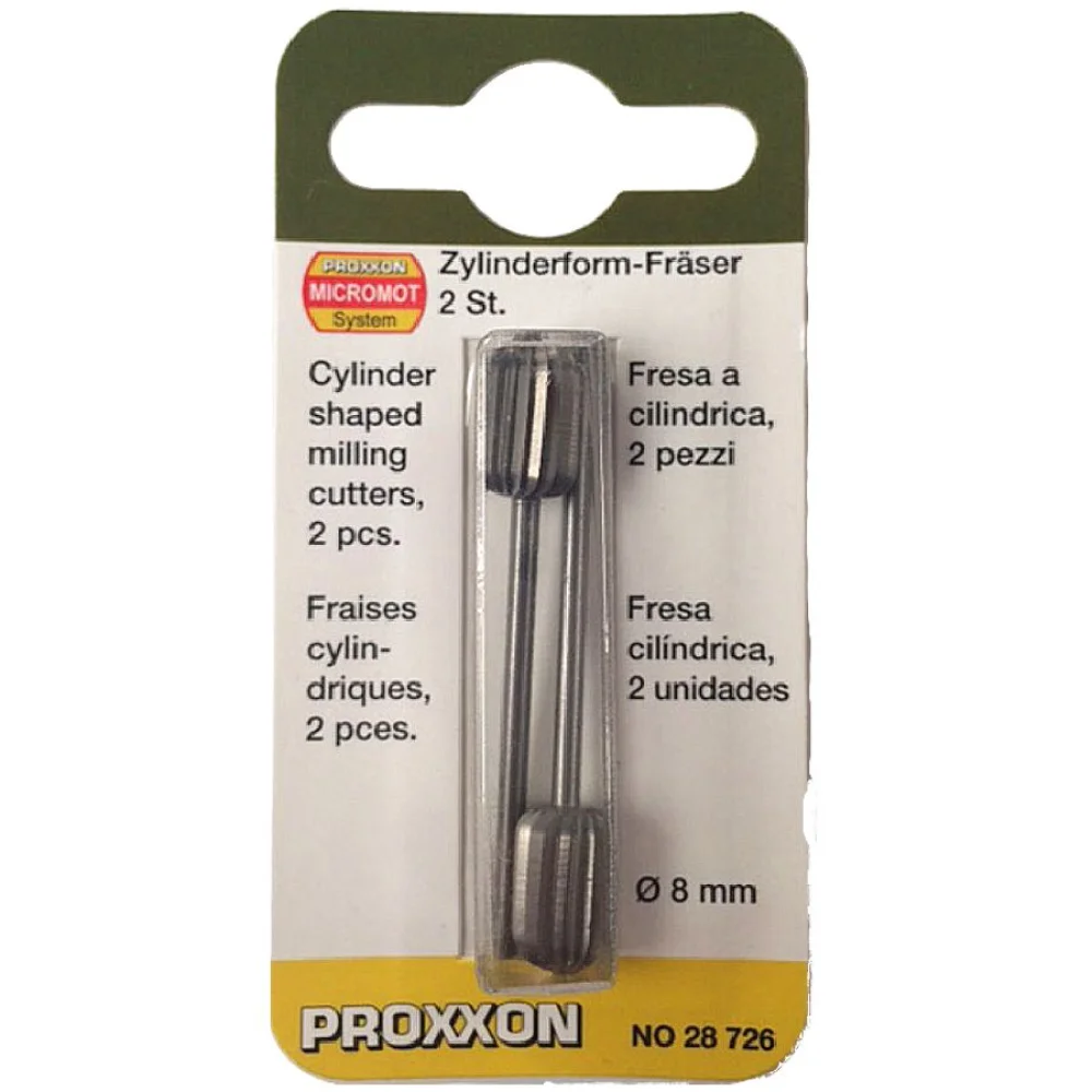 Jogo de Fresas Cilíndricas em Tungstênio 8mm 28726 Proxxon 2 peç