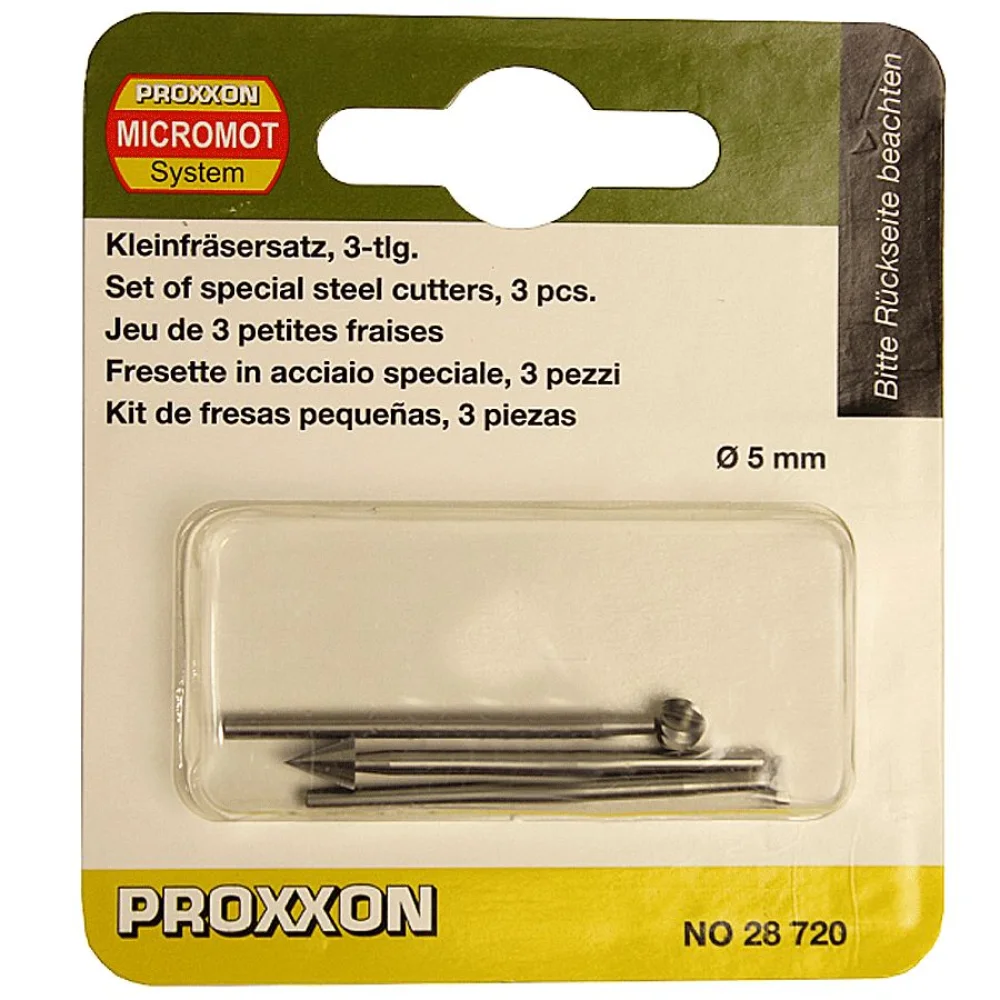 Jogo de Fresas em Tungstênio 3 peç 28720 Proxxon