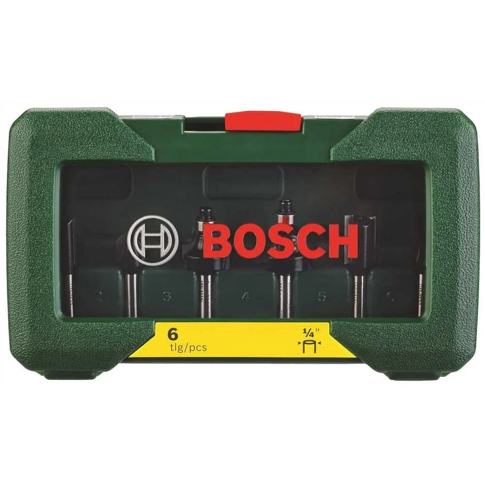 Jogo de Fresas para Tupia 1/4 Pol com 6 Peç Bosch