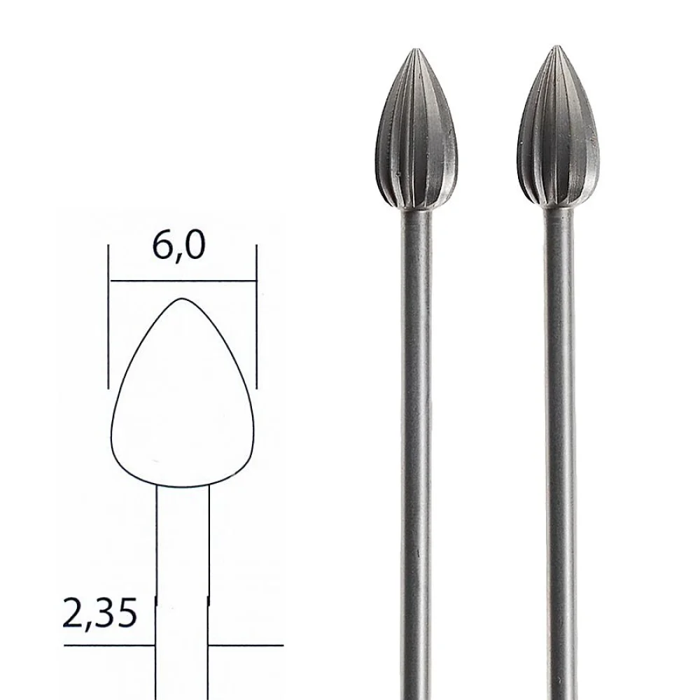 Jogo de Fresas Tipo Chama em Tungstênio 6mm 28724 Proxxon 2 peç