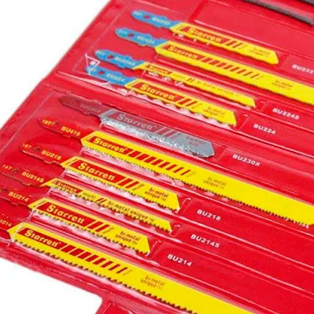 Jogo de Lâminas de Serra Tico Tico Encaixe Unificado BU4 Starret 19 Peç