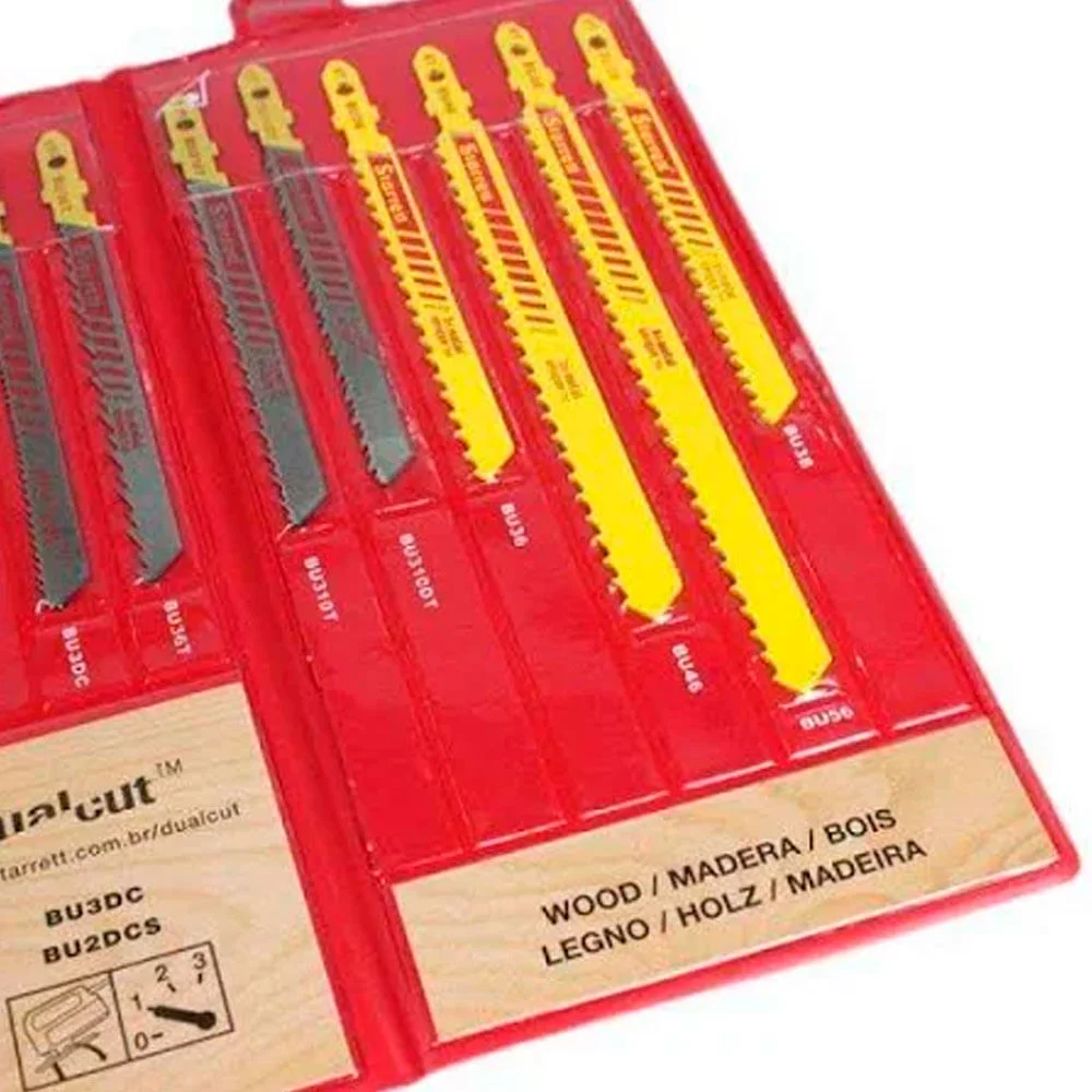 Jogo de Lâminas de Serra Tico Tico Encaixe Unificado BU4 Starret 19 Peç