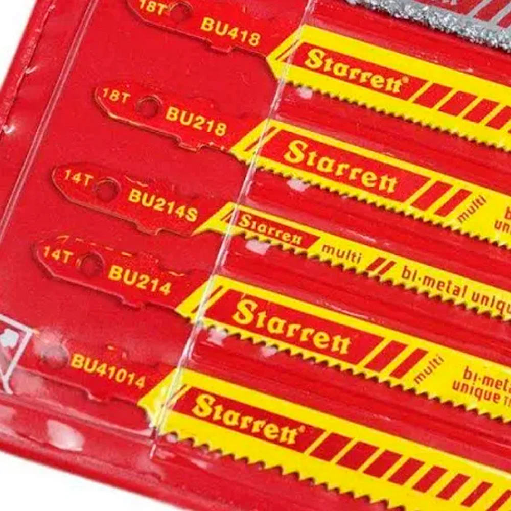 Jogo de Lâminas de Serra Tico Tico Encaixe Unificado BU4 Starret 19 Peç
