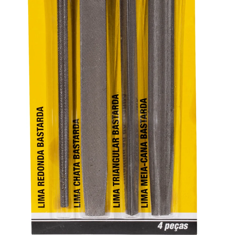 Jogo de Limas Bastardas com Cabo 8 Pol 4 Peç Graff Vantage