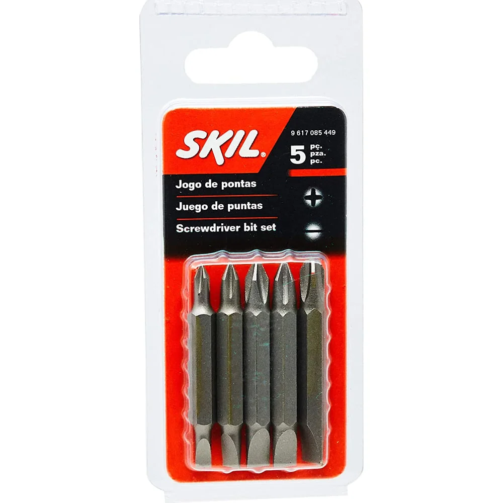 Jogo de Pontas Duplas Phillips e Fenda 5 Peç Skil