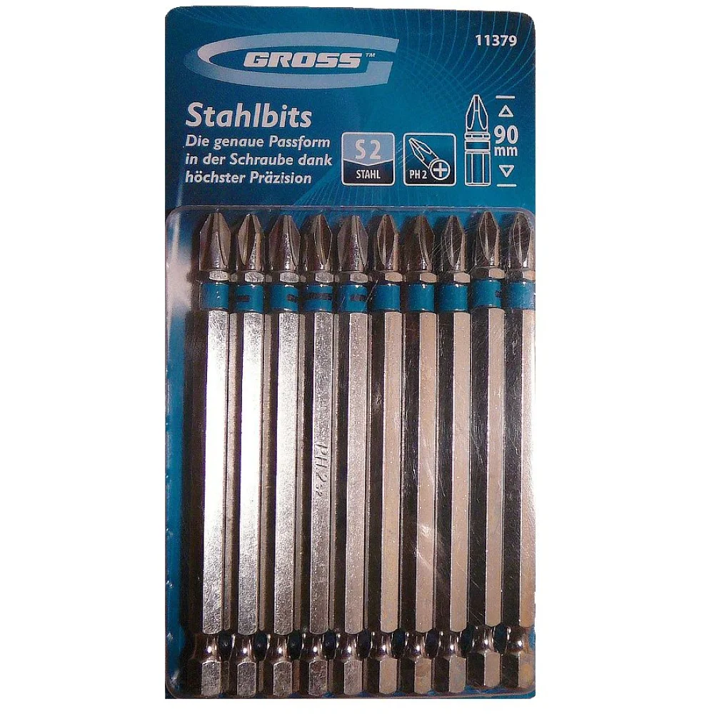 Jogo de Ponteiras 10 Bits PH2 90mm 11379 Gross