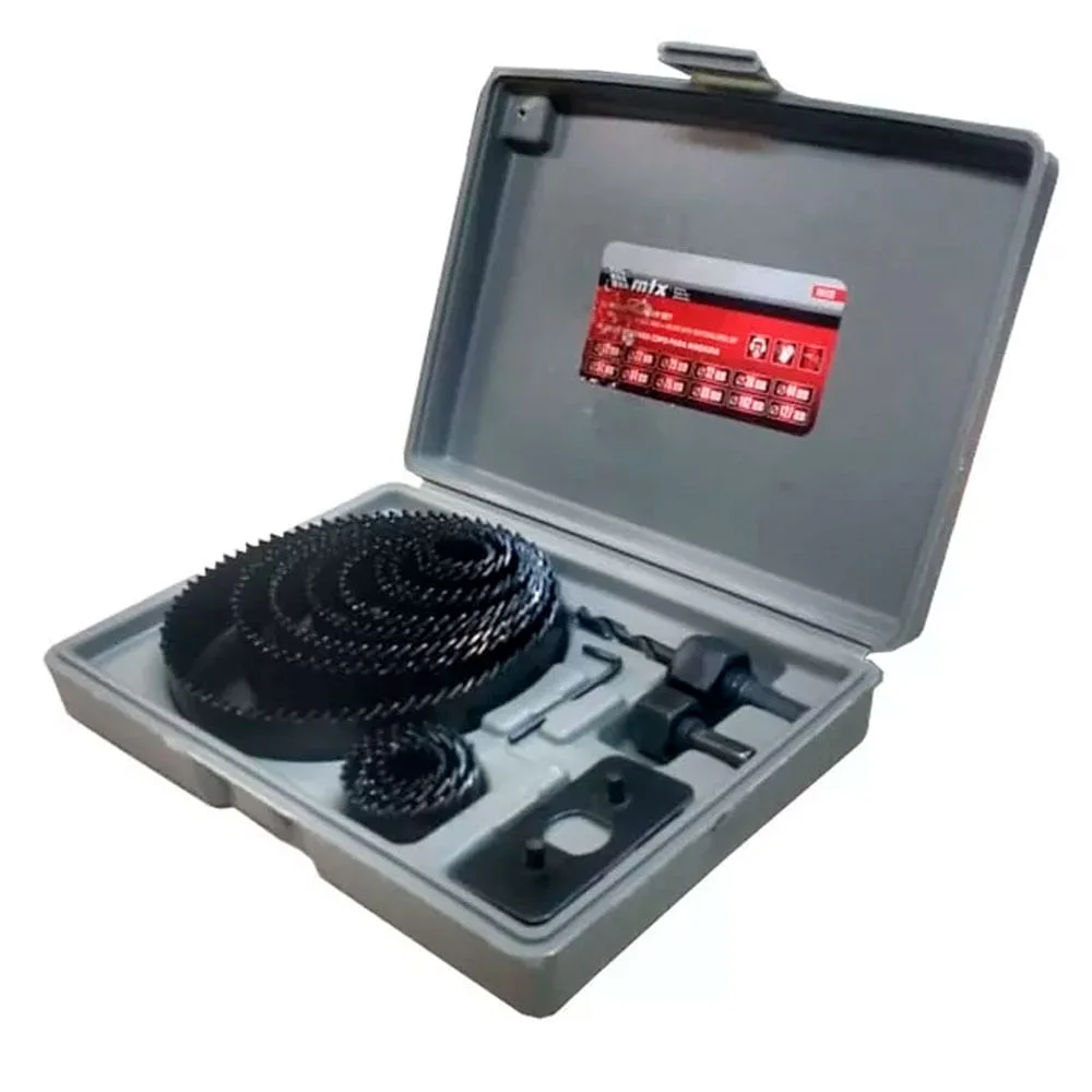 Jogo de Serras Copo 19 à 127mm para Madeira 16 peç 704729 MTX