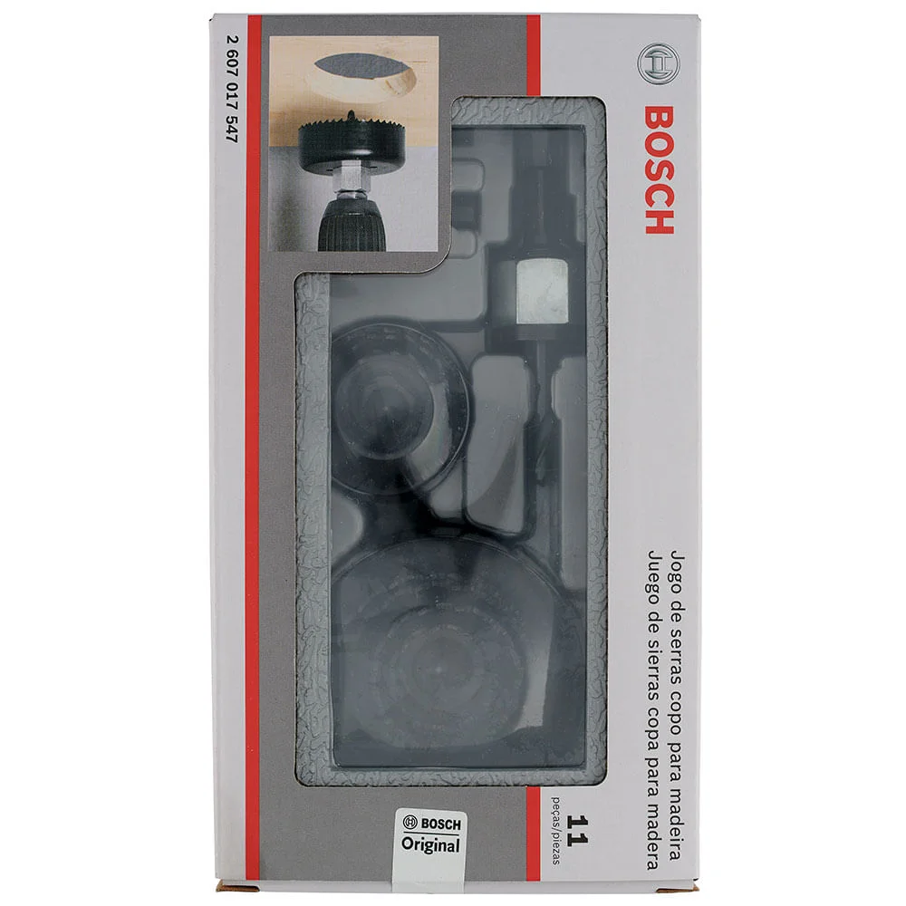 Jogo de Serras Copo para Madeira de 22 a 68mm Bosch 11 Peç