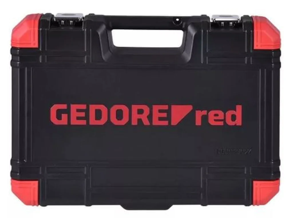 Jogo de Soquetes Catraca Estriados 24 Peç R69013024 3300056 Gedore Red