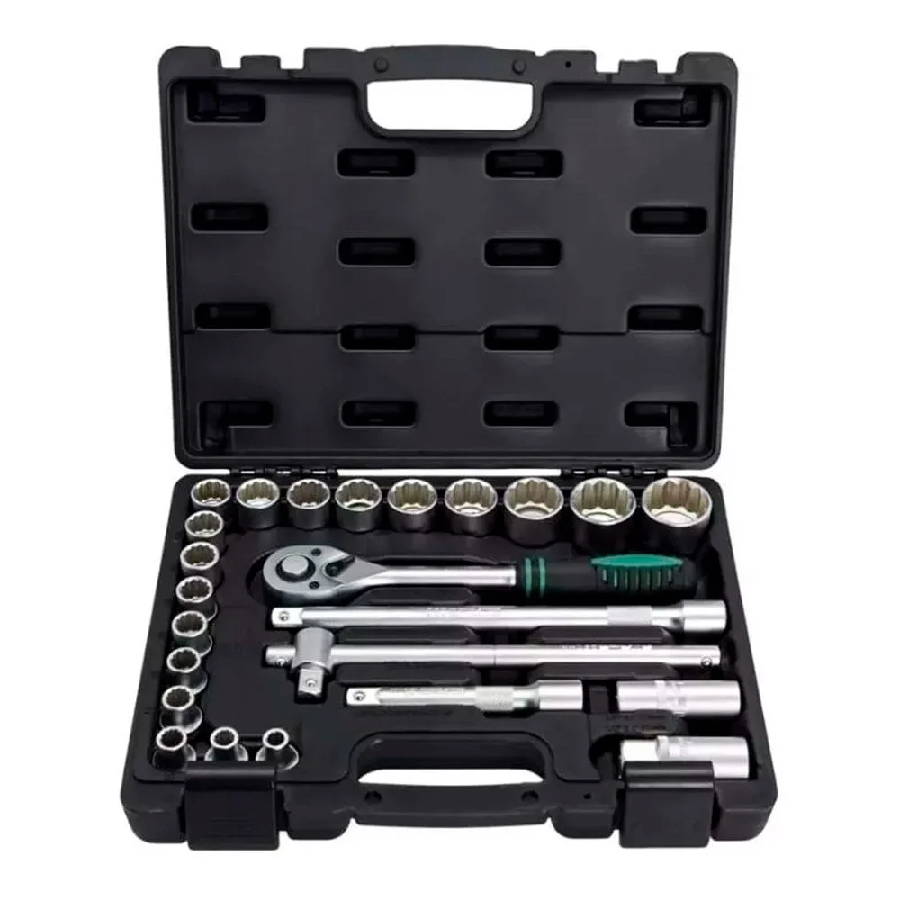 Jogo de Soquetes Chave Catraca 135769 Stels 24 Peç