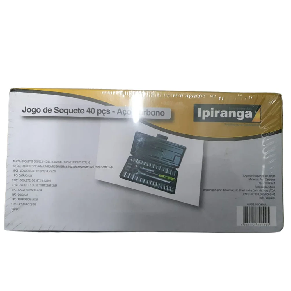 Jogo de Soquetes com 40 Peç F000246 Ipiranga