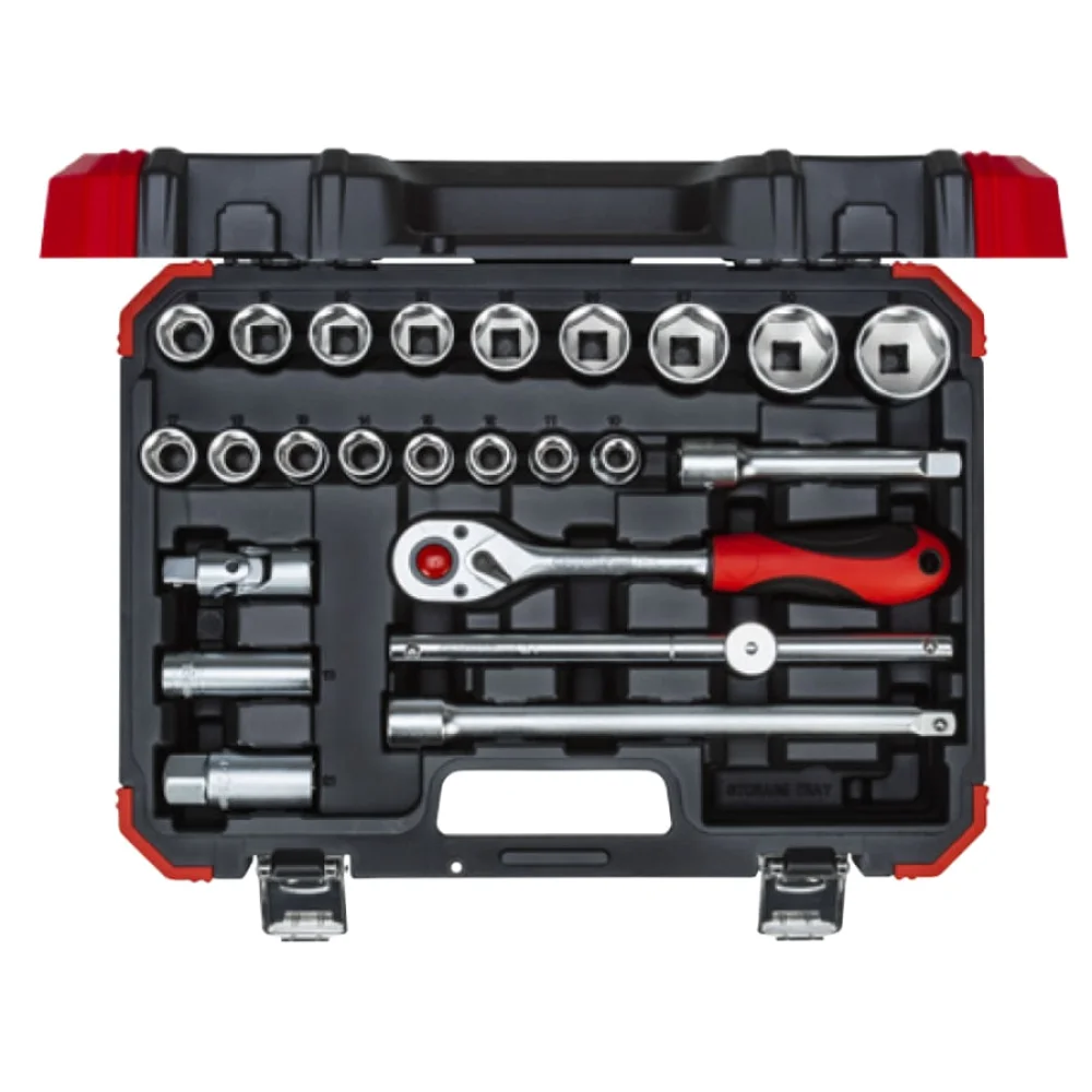 Jogo de Soquetes Sextavados 24 Peç R69003024 3300055 Gedore Red