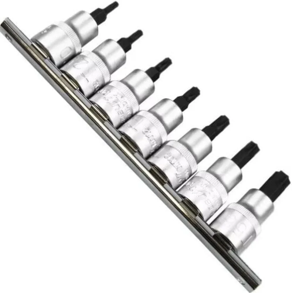 Jogo de Soquetes Torx Macho 7 Peç 1/2 Pol TORX504 60357 Robust