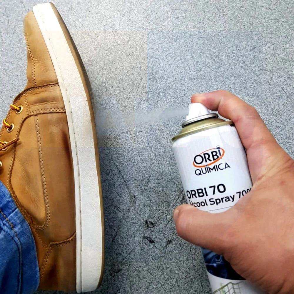 Kit 10 Álcool Spray 70° Antisséptico e Higienizador 300ML 209G Orbi