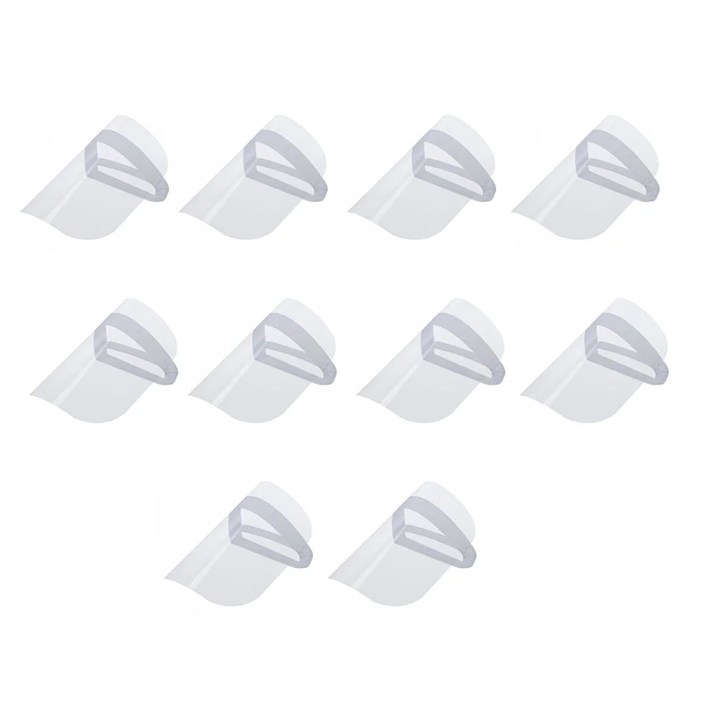 Kit 10 Máscaras Protetor Facial Visor Transparente em Polipropileno Face Shield