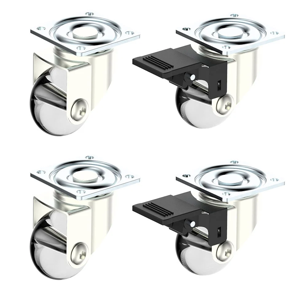 Kit 10 Rodízios 35mm com Freio e 10 Rodízios 35mm sem Freio Soprano