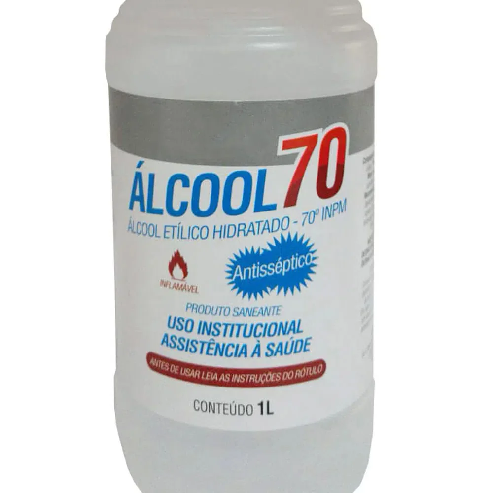 Kit 2 Álcool Líquido 70º 1 Litro