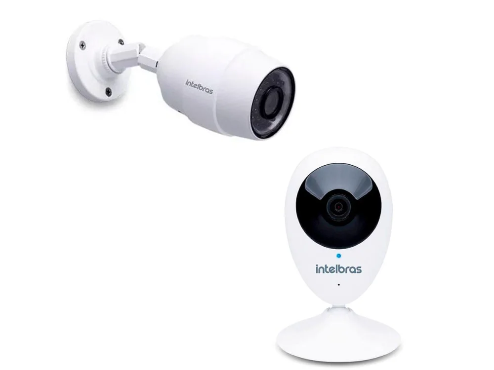 Kit 2 Câmeras de Segurança Wi-Fi iC3 4565249 e Câmera iC5 4560144 Intelbras