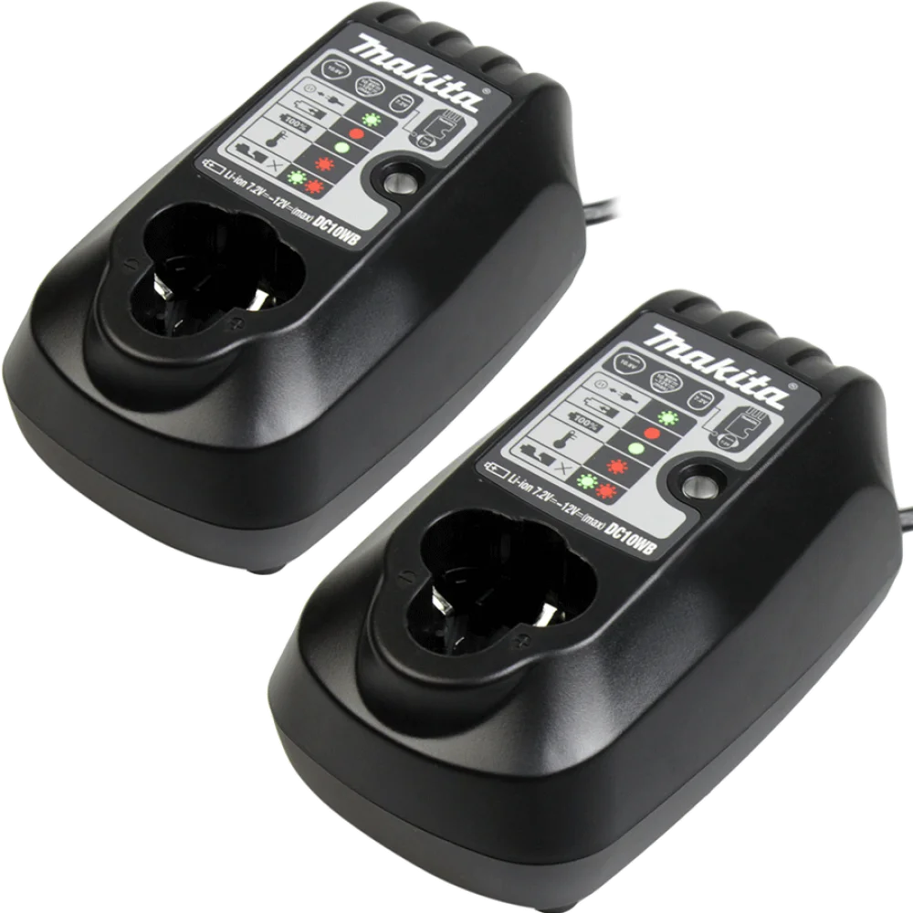 Kit 2 Carregadores de Bateria DC10WB 196964-5 Makita Bivolt