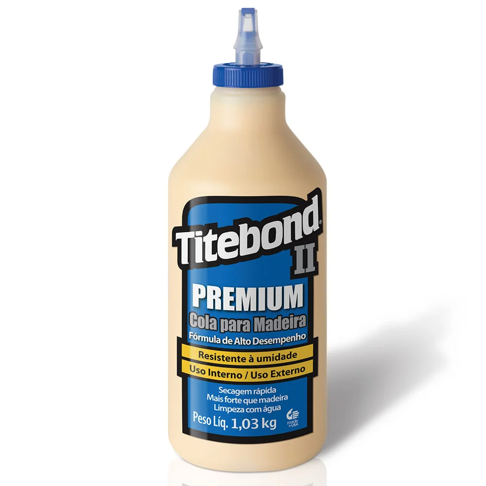 Kit 2 Colas para Madeira II Premium 946 ml e Pincel de Silicone Titebond