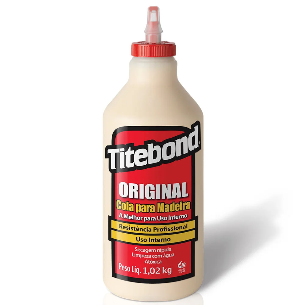 Kit 2 Colas para Madeira Original 946ml e Pincel de Silicone Titebrush Titebond