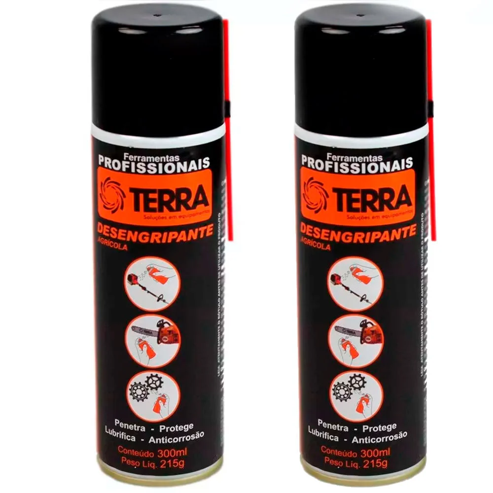Kit 2 Desengripantes Agrícola 300ml Terra Equipamentos