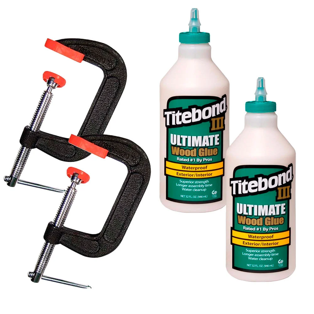 Kit 2 Grampos Sargento Tipo C Nº6 206069 MTX e 2 Colas Ultimate 946ml