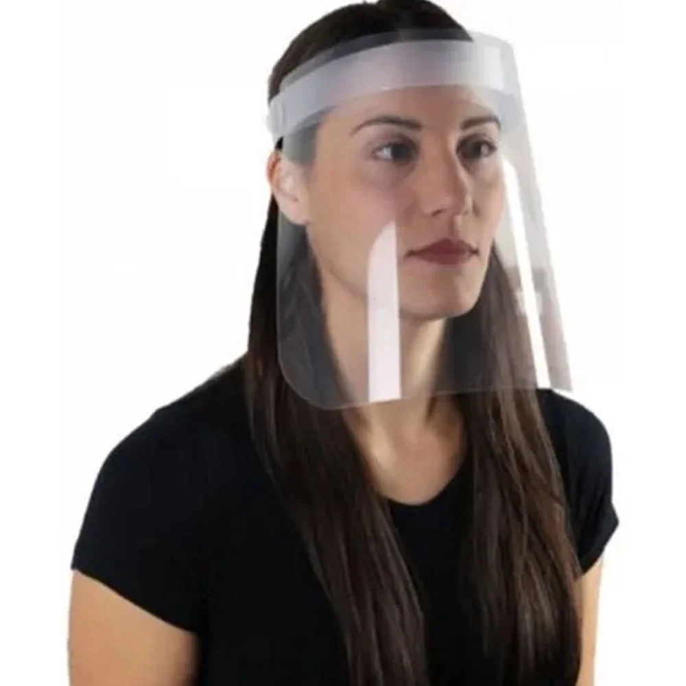 Kit 2 Máscaras Protetor Facial com Visor Transparente Polipropileno Face Shield