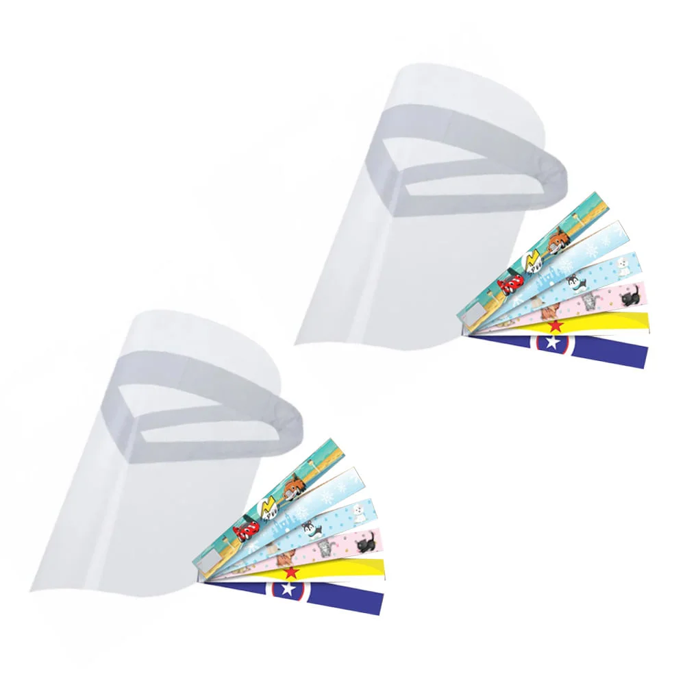 Kit 2 Máscaras Protetor Facial Family Personagens Visor Transparente Face Shield