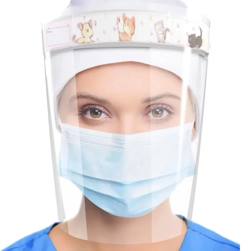 Kit 2 Máscaras Protetor Facial Family Personagens Visor Transparente Face Shield