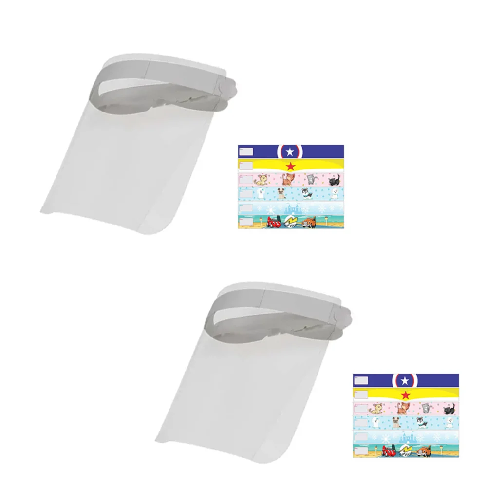 Kit 2 Máscaras Protetor Facial Family Personagens Visor Transparente Face Shield