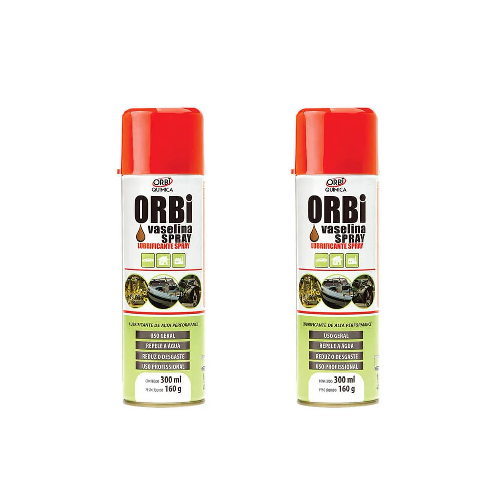 Kit 2 Vaselinas em Spray 160g 300ml Orbi
