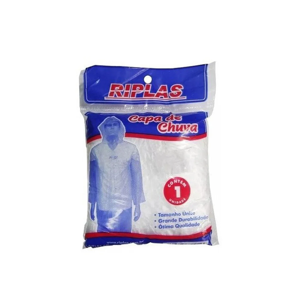 Kit 20 Capas de Chuva Transparente Descartável