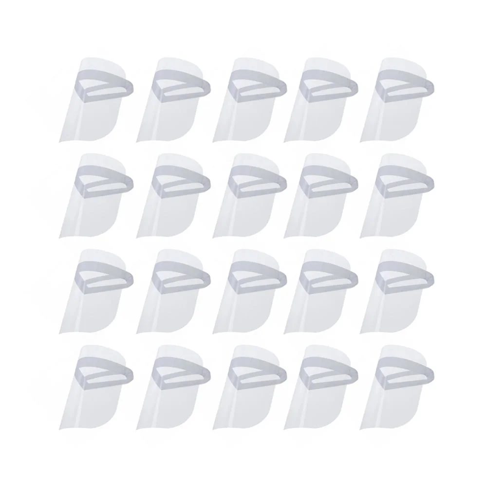 Kit 20 Máscaras Protetor Facial com Visor Transparente Face Shield