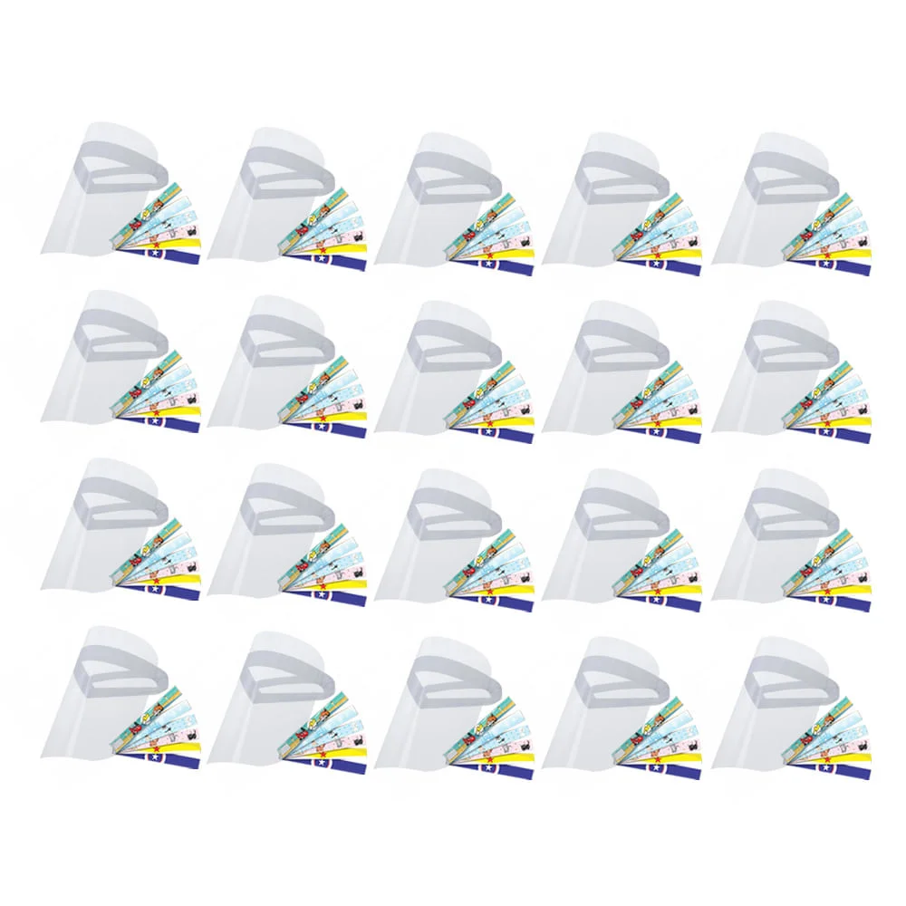 Kit 20 Máscaras Protetor Facial Family Personagem Visor Transparente Face Shield