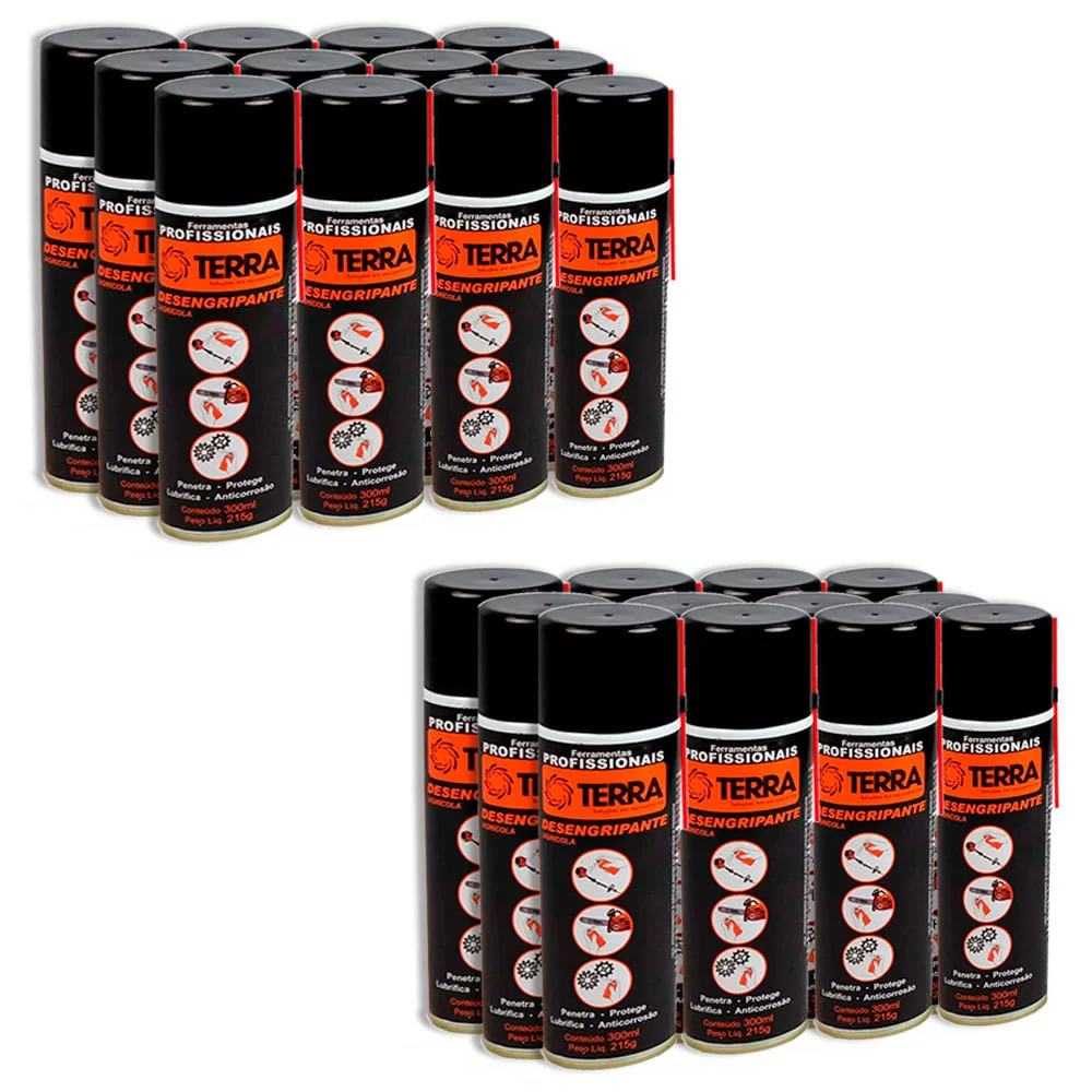 Kit 24 Desengripantes Agrícola 300ml Terra Equipamentos